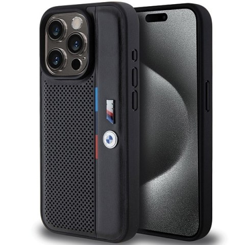 Etui BMW BMHCP15X23PUPVK Apple iPhone 15 Pro Max hardcase Perforated Tricolor Line czarny/black