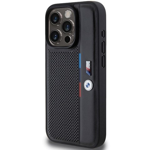 Etui BMW BMHCP15X23PUPVK Apple iPhone 15 Pro Max hardcase Perforated Tricolor Line czarny/black