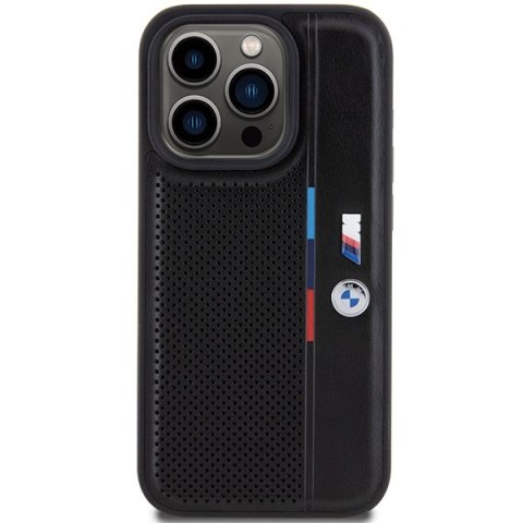 Etui BMW BMHCP15X23PUPVK Apple iPhone 15 Pro Max hardcase Perforated Tricolor Line czarny/black