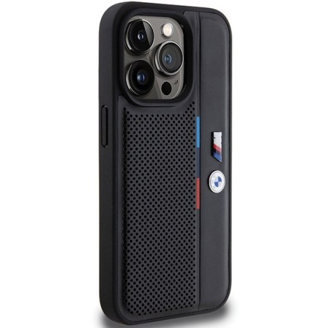 Etui BMW BMHCP15X23PUPVK Apple iPhone 15 Pro Max hardcase Perforated Tricolor Line czarny/black