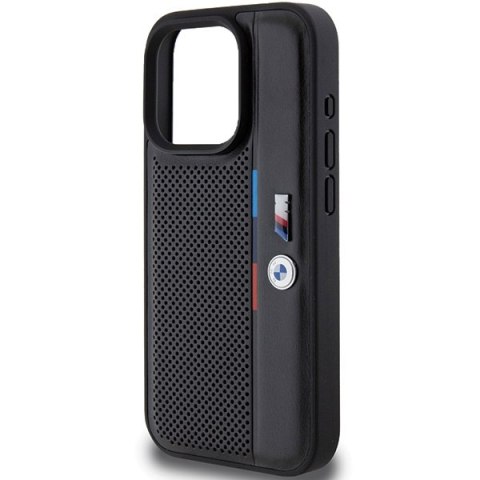 Etui BMW BMHCP15X23PUPVK Apple iPhone 15 Pro Max hardcase Perforated Tricolor Line czarny/black