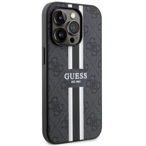 Etui Guess GUHMP14XP4RPSK Apple iPhone 14 Pro Max czarny/black hardcase 4G Printed Stripes MagSafe