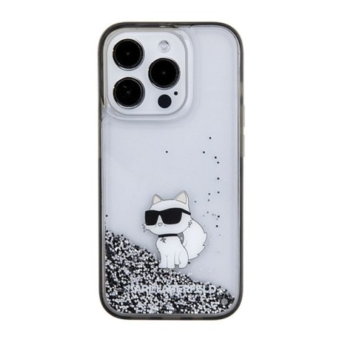 Etui Karl Lagerfeld KLHCP15LLKCNSK Apple iPhone 15 Pro hardcase Liquid Glitter Choupette transparent