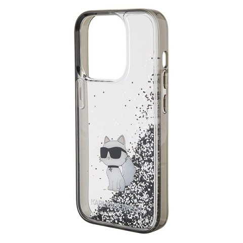 Etui Karl Lagerfeld KLHCP15LLKCNSK Apple iPhone 15 Pro hardcase Liquid Glitter Choupette transparent