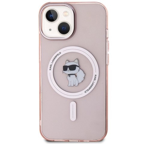 Etui Karl Lagerfeld KLHMP15SHFCCNOP Apple iPhone 15 hardcase IML Choupette MagSafe różowy/pink