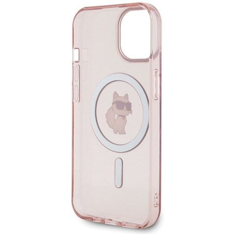 Etui Karl Lagerfeld KLHMP15SHFCCNOP Apple iPhone 15 hardcase IML Choupette MagSafe różowy/pink