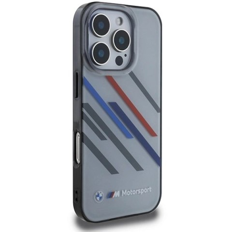 Etui BMW BMHCP16X23HTRAG Apple iPhone 16 Pro Max hardcase Motorsport IML Random Stripes szary/grey