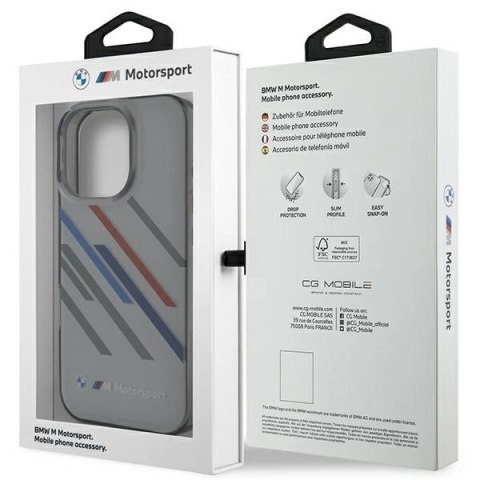 Etui BMW BMHCP16X23HTRAG Apple iPhone 16 Pro Max hardcase Motorsport IML Random Stripes szary/grey