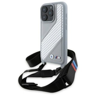 Etui BMW BMHCP16X23PSCCG Apple iPhone 16 Pro Max hardcase M Edition Carbon Stripe & Strap szary/grey