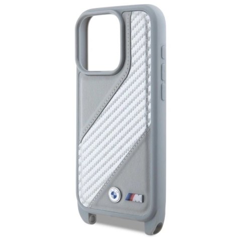 Etui BMW BMHCP16X23PSCCG Apple iPhone 16 Pro Max hardcase M Edition Carbon Stripe & Strap szary/grey