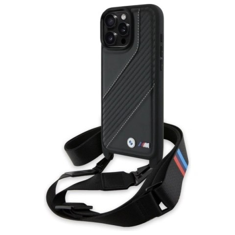 Etui BMW BMHCP16X23PSCCK Apple iPhone 16 Pro Max hardcase M Edition Carbon Stripe & Strap czarny/black