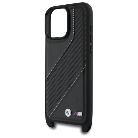 Etui BMW BMHCP16X23PSCCK Apple iPhone 16 Pro Max hardcase M Edition Carbon Stripe & Strap czarny/black