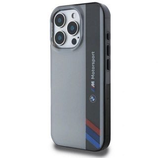 Etui BMW BMHCP16L23HTFEG Apple iPhone 16 Pro hardcase Motorsport IML Vertical Stripe szary/grey