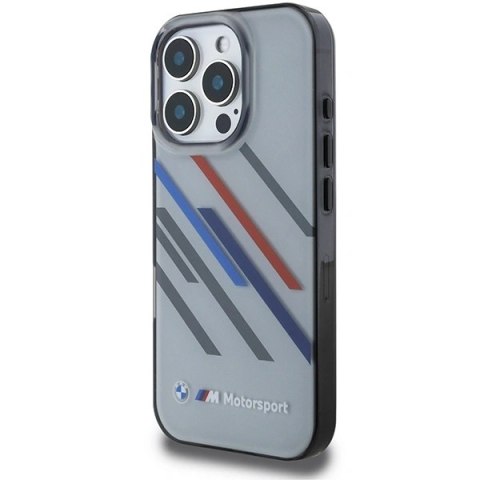 Etui BMW BMHCP16L23HTRAG Apple iPhone 16 Pro hardcase Motorsport IML Random Stripes szary/grey