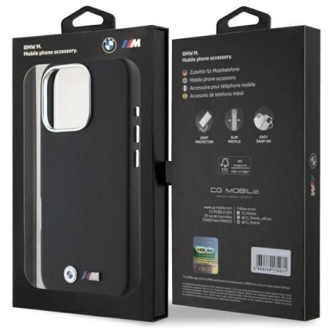 Etui BMW BMHCP16L23PMWK Apple iPhone 16 Pro hardcase M Smooth Full Wrapped Metal czarny/black