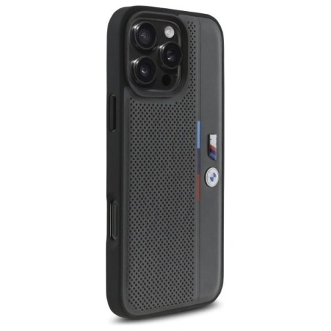 Etui BMW BMHCP16L23PUPVA Apple iPhone 16 Pro hardcase M Perforated Tricolor Detail Line antracyt/anthracite