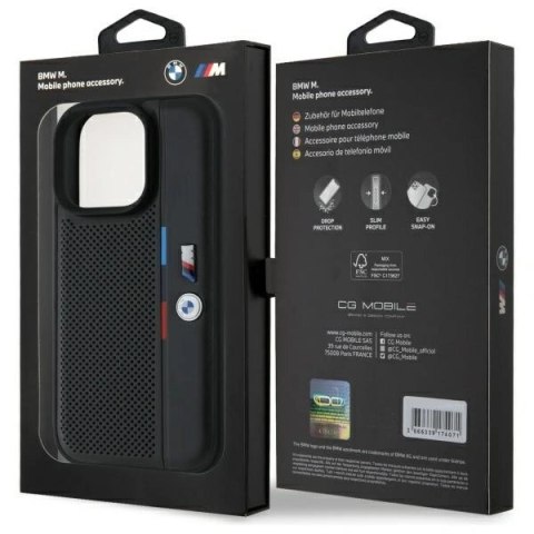 Etui BMW BMHCP16L23PUPVK Apple iPhone 16 Pro hardcase M Perforated Tricolor Detail Line czarny/black