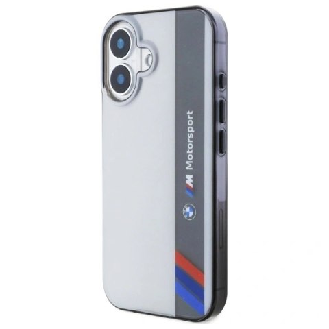 Etui BMW BMHCP16M23HTFEG Apple iPhone 16 Plus hardcase Motorsport IML Vertical Stripe szary/grey