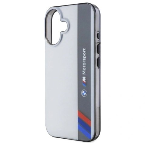 Etui BMW BMHCP16M23HTFEG Apple iPhone 16 Plus hardcase Motorsport IML Vertical Stripe szary/grey