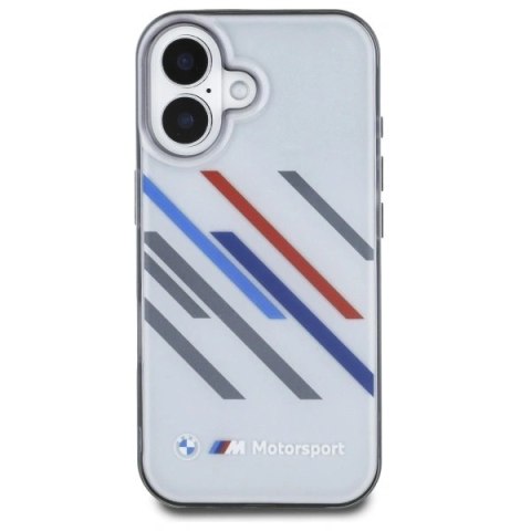 Etui BMW BMHCP16M23HTRAG Apple iPhone 16 Plus hardcase Motorsport IML Random Stripes szary/grey