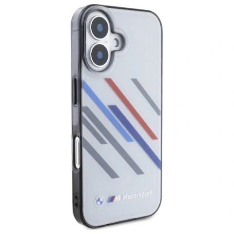 Etui BMW BMHCP16M23HTRAG Apple iPhone 16 Plus hardcase Motorsport IML Random Stripes szary/grey