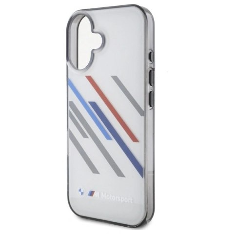 Etui BMW BMHCP16M23HTRAG Apple iPhone 16 Plus hardcase Motorsport IML Random Stripes szary/grey