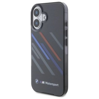 Etui BMW BMHCP16M23HTRAK Apple iPhone 16 Plus hardcase Motorsport IML Random Stripes czarny/black