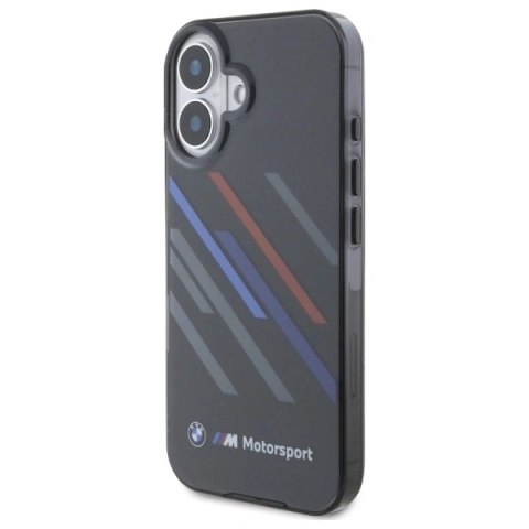 Etui BMW BMHCP16M23HTRAK Apple iPhone 16 Plus hardcase Motorsport IML Random Stripes czarny/black