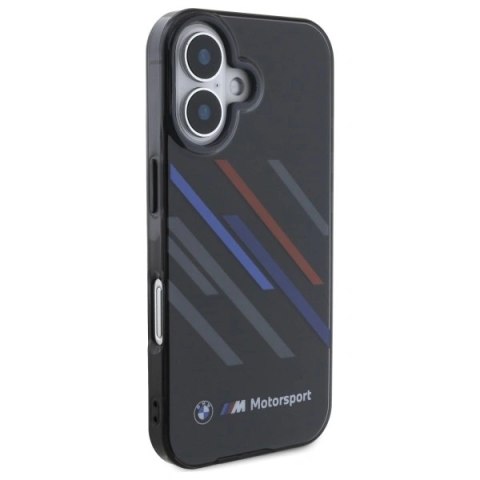 Etui BMW BMHCP16M23HTRAK Apple iPhone 16 Plus hardcase Motorsport IML Random Stripes czarny/black