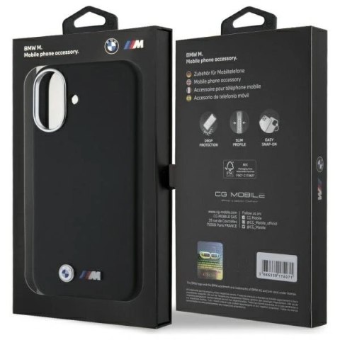 Etui BMW BMHCP16S23PMWK Apple iPhone 16 hardcase M Smooth Full Wrapped Metal czarny/black