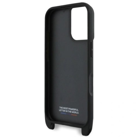 Etui BMW BMHCP16S23PSCCK Apple iPhone 16 hardcase M Edition Carbon Stripe & Strap czarny/black