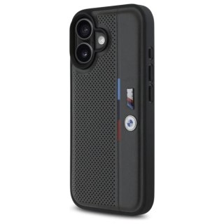 Etui BMW BMHCP16S23PUPVA Apple iPhone 16 hardcase M Perforated Tricolor Detail Line antracyt/anthracite