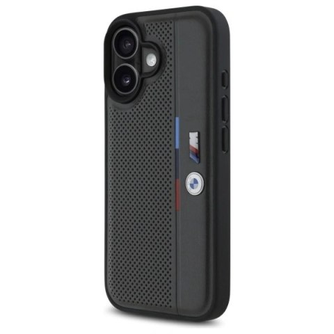 Etui BMW BMHCP16S23PUPVA Apple iPhone 16 hardcase M Perforated Tricolor Detail Line antracyt/anthracite