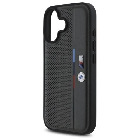 Etui BMW BMHCP16S23PUPVA Apple iPhone 16 hardcase M Perforated Tricolor Detail Line antracyt/anthracite