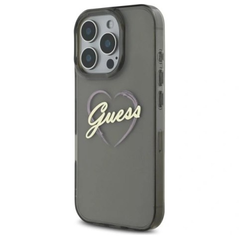 Etui Guess GUHCP16XHCHGSPK Apple iPhone 16 Pro Max hardcase IML Heart czarny/black