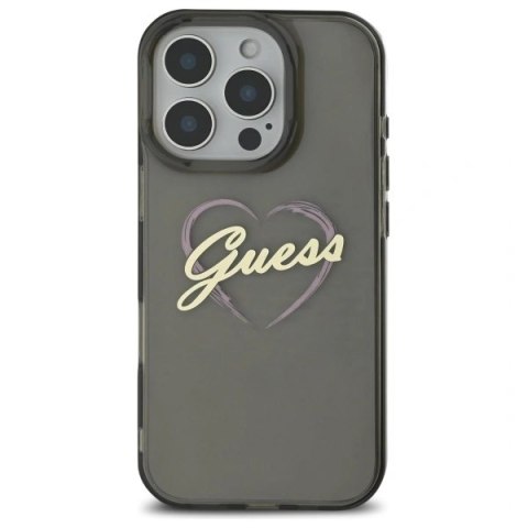 Etui Guess GUHCP16XHCHGSPK Apple iPhone 16 Pro Max hardcase IML Heart czarny/black