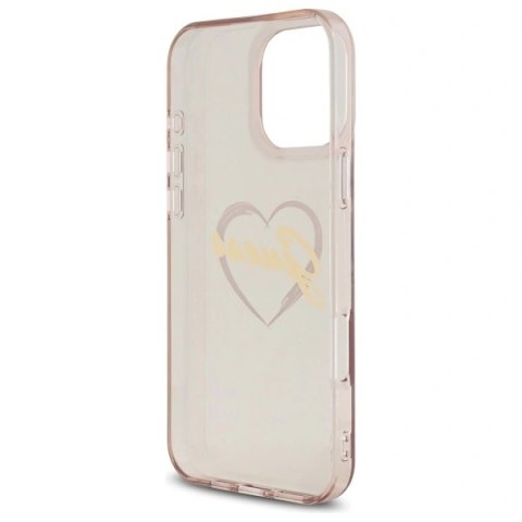 Etui Guess GUHCP16XHCHGSPP Apple iPhone 16 Pro Max hardcase IML Heart różowy/pink