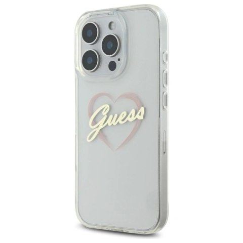 Etui Guess GUHCP16XHCHGSPT Apple iPhone 16 Pro Max hardcase IML Heart przeźroczysty/transparent