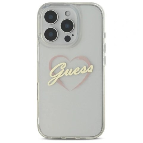 Etui Guess GUHCP16XHCHGSPT Apple iPhone 16 Pro Max hardcase IML Heart przeźroczysty/transparent