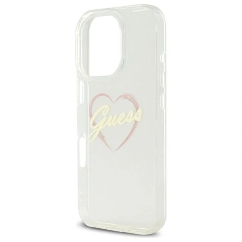 Etui Guess GUHCP16XHCHGSPT Apple iPhone 16 Pro Max hardcase IML Heart przeźroczysty/transparent