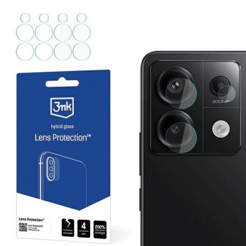 Szkło hybrydowe na obiektyw aparatu 3MK Lens Protect Xiaomi Redmi Note 13 Pro 5G [4 PACK]