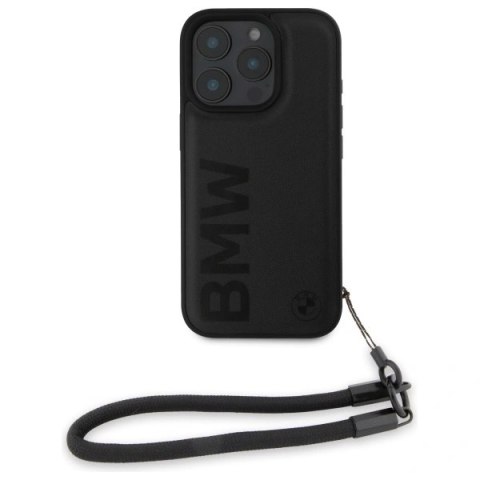 Etui BMW BMHCP16X23RMRLK Apple iPhone 16 Pro Max hardcase Signature Leather Wordmark Cord czarny/black