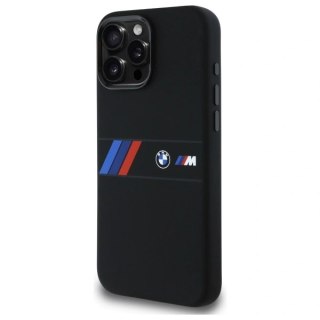 Etui BMW BMHMP16X23SAXK Apple iPhone 16 Pro Max hardcase Silicone Middle Stripe MagSafe czarny/black