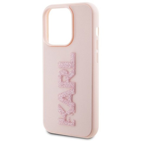 Etui Karl Lagerfeld KLHCP15X3DMBKCP Apple iPhone 15 Pro Max hardcase 3D Rubber Glitter Logo różowy/pink