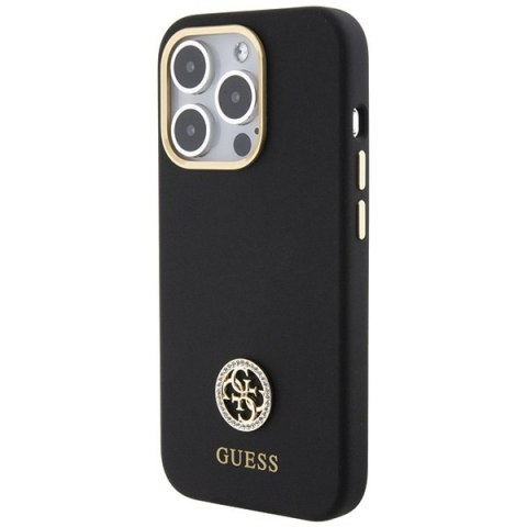 Etui Guess GUHCP15XM4DGPK Apple iPhone 15 Pro Max hardcase Silicone Logo Strass 4G czarny/black