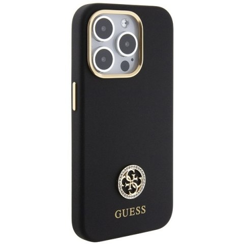 Etui Guess GUHCP15XM4DGPK Apple iPhone 15 Pro Max hardcase Silicone Logo Strass 4G czarny/black