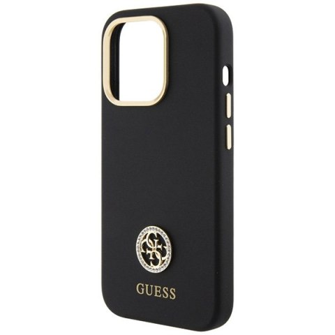 Etui Guess GUHCP15XM4DGPK Apple iPhone 15 Pro Max hardcase Silicone Logo Strass 4G czarny/black