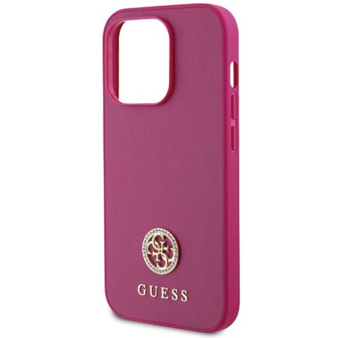 Etui Guess GUHCP15XPS4DGPP Apple iPhone 15 Pro Max hardcase Strass Metal Logo różowy/pink