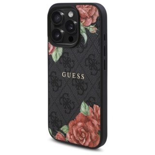 Etui Guess GUHMP16XP4ROPEMCK Apple iPhone 16 Pro Max hardcase 4G Flowers Print MagSafe czarny/black