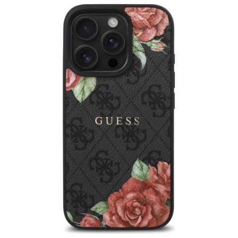 Etui Guess GUHMP16XP4ROPEMCK Apple iPhone 16 Pro Max hardcase 4G Flowers Print MagSafe czarny/black